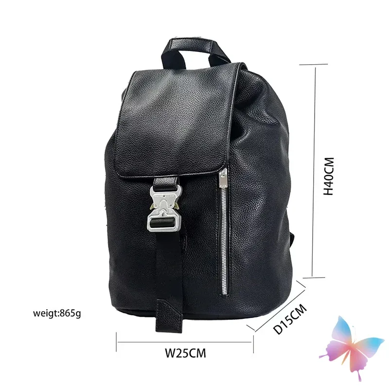 fashion street 1017 alyx 9sm sacs fermeture éclair latérale décorative fonctionnelle prise tactique cordon d'étanchéité sac à dos multifonctionnel