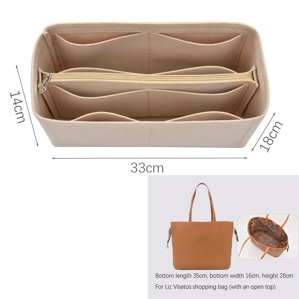 organisateur de sac portable en feutre durable pour liz visetos – insert de rangement et de maintien pour sac à main