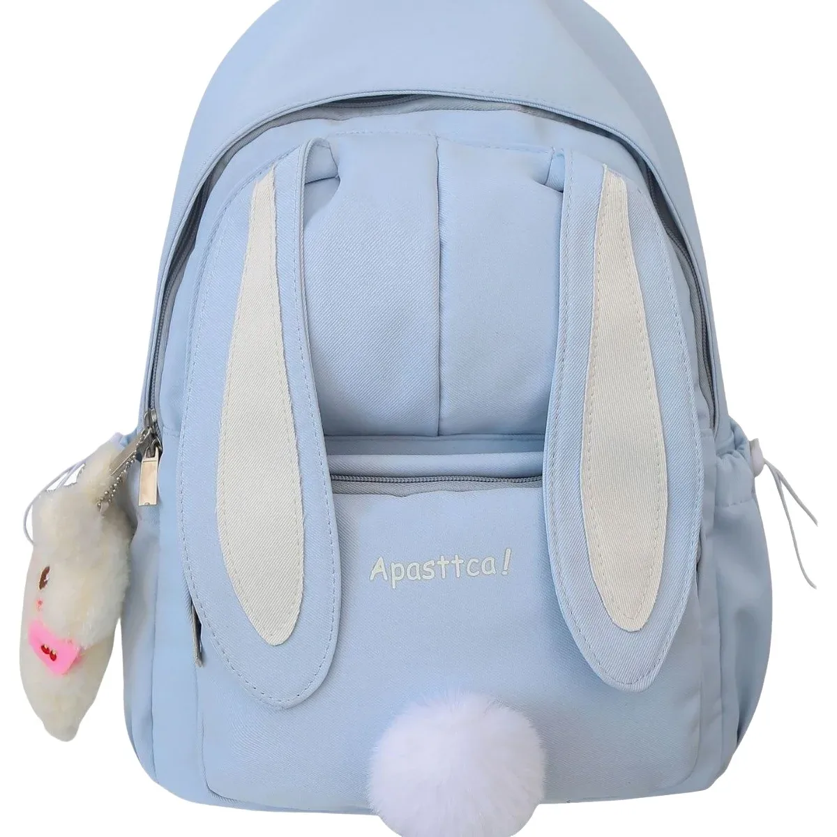 sac à dos scolaire mignon à oreilles de lapin pour femme, style coréen harajuku, pour lycéenne, style japonais, sac à dos à double épaule polyvalent pour fille
