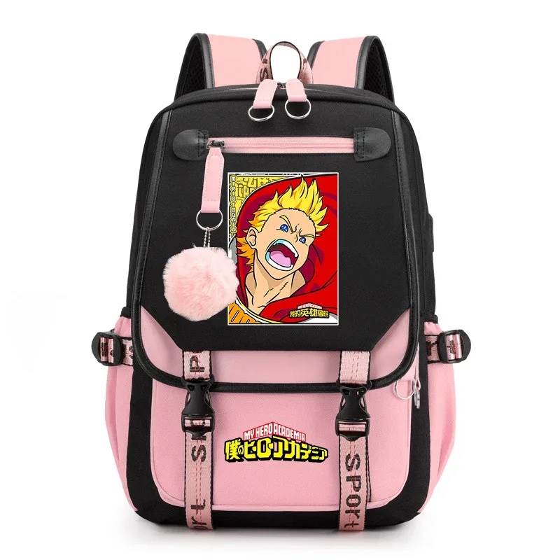 sac à dos d'étudiant imprimé my hero academia, léger et décontracté, pour filles, pour l'école et les voyages