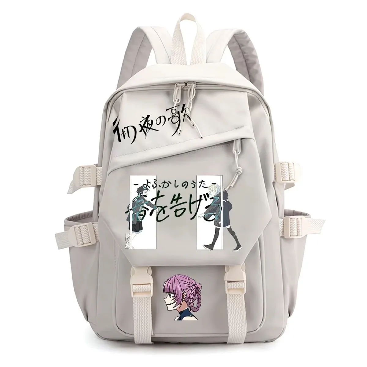 sac à dos call of the night nazuna nanakusa yamori kō cartable d'étudiant de dessin animé, sac à dos de voyage de grande capacité pour adolescents