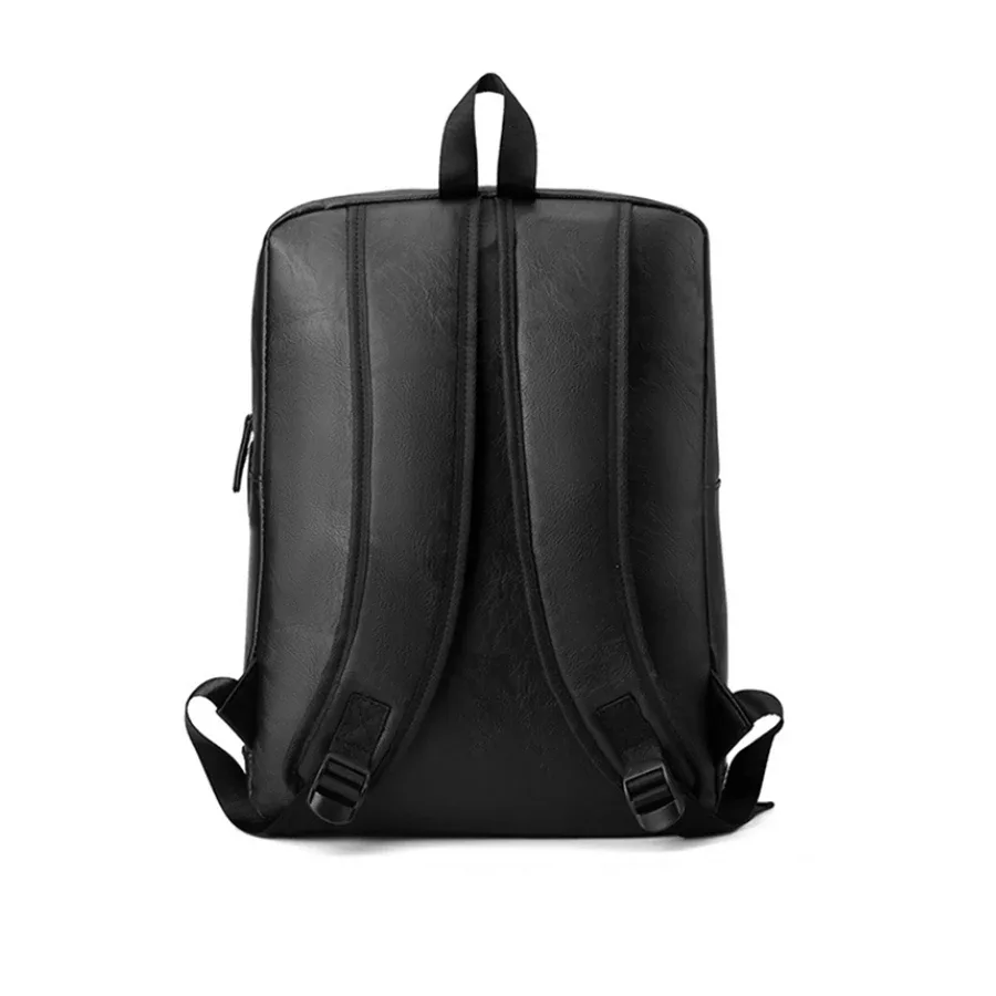 mode hommes sac à dos en cuir pu sac à dos grand ordinateur portable sacs à dos mâle mochilas noir cartable pour adolescents garçons marron sac a dos