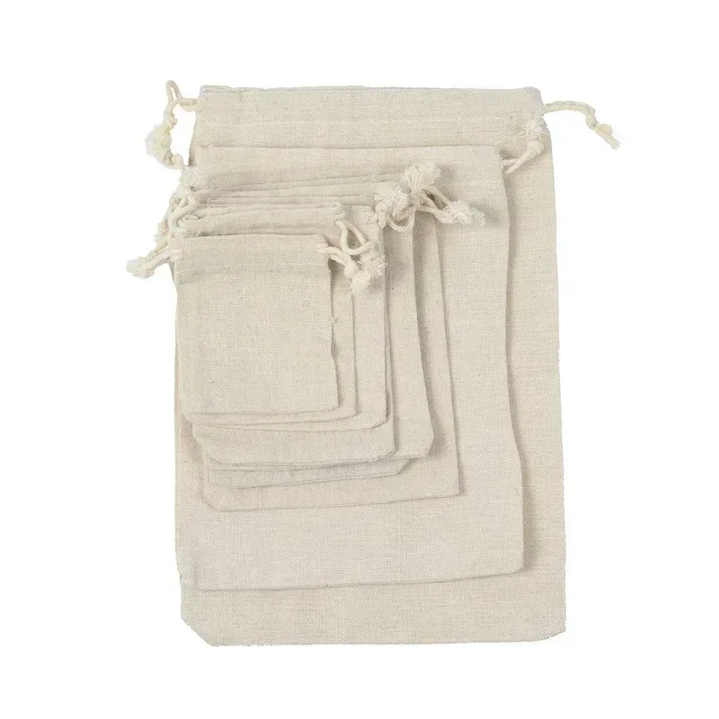 etya sac à cordon en coton fait à la main hommes femmes organisateur d'emballage de voyage sac à provisions réutilisable fourre-tout femme pochette de rangement de bagages