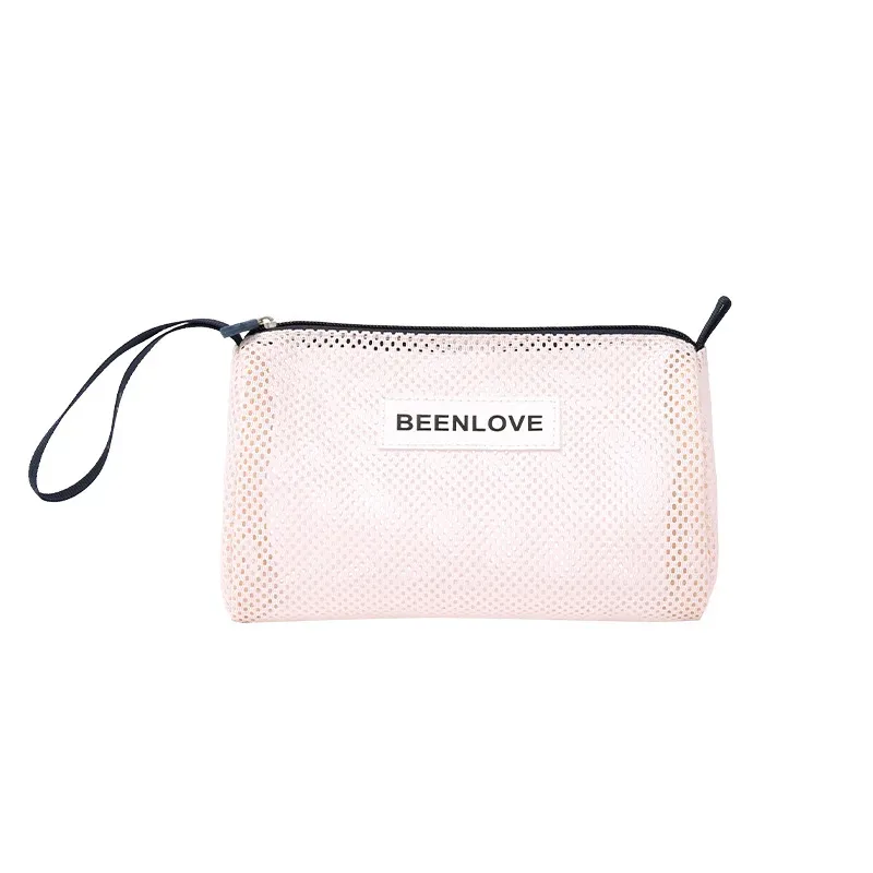 sac de rangement de cosmétiques, sac en maille de grande capacité, sac de rangement de plage de voyage à séchage rapide, sac de natation portable, sac de lavage en maille à la mode