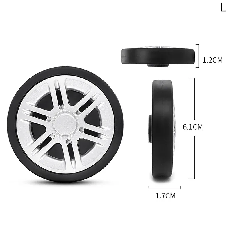 remplacement de roue de bagage pour valise, chariot à roulettes, accessoires de voyage, ceinture silencieuse durable, outils de réparation, 1 pièce