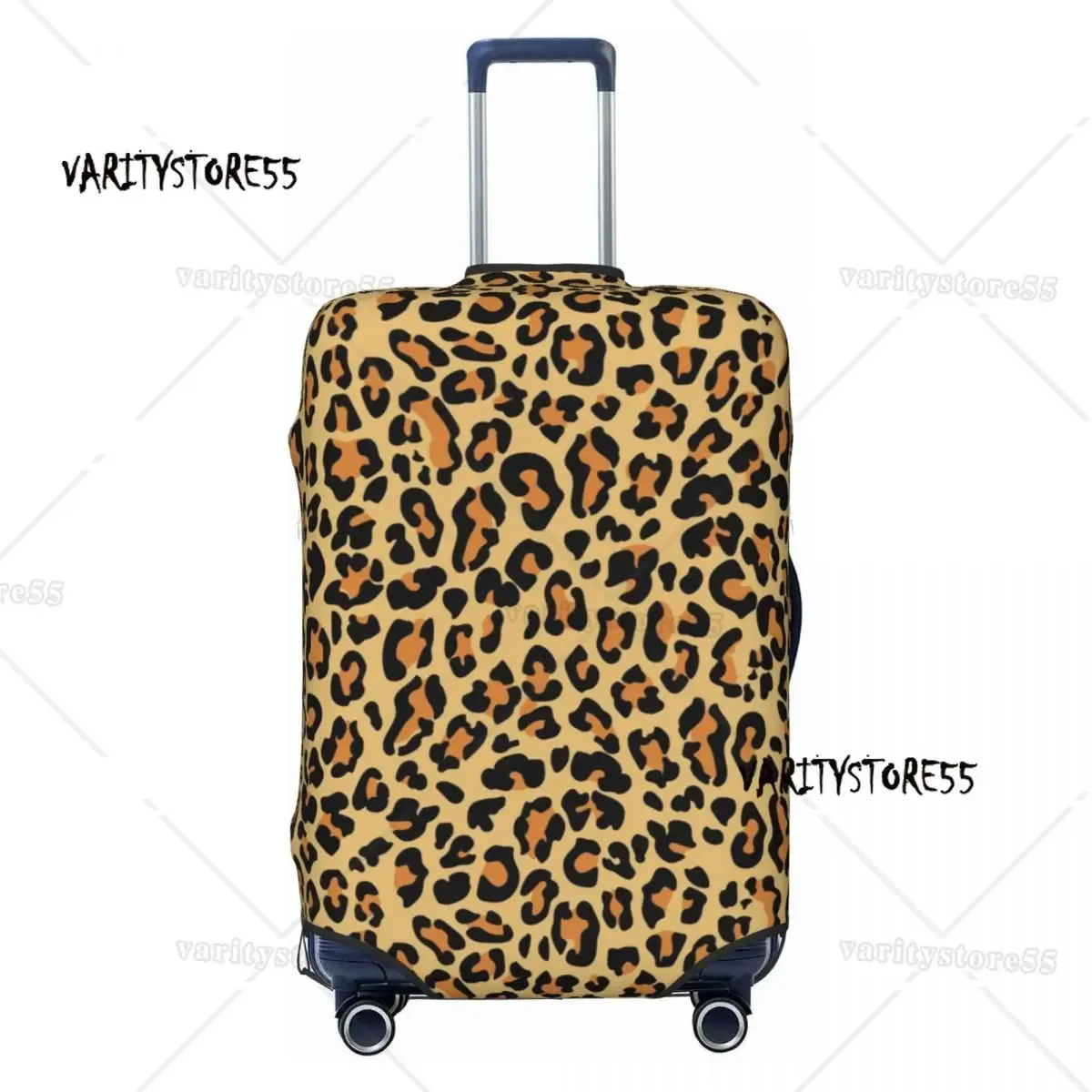 housse de bagage de voyage personnalisée imprimé léopard, housse de protection élastique en peau d'animal pour valise, adaptée à 18 à 32 pouces