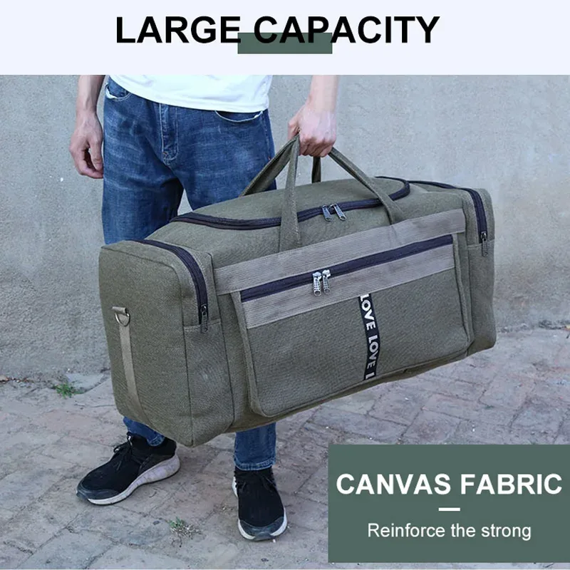 grand sac polochon de voyage en toile imperméable pour hommes, sacs de rangement de bagages à bandoulière, entraînement en plein air, fitness, sport, xa927d