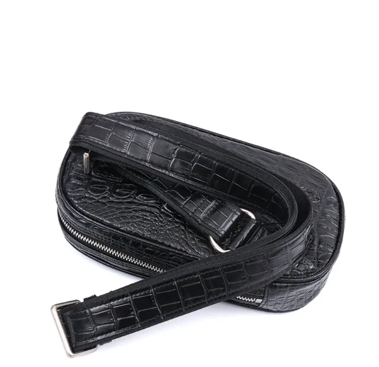 2025 hommes véritable/réel 100% peau de crocodile hommes sac à bandoulière petite taille taille ou épaule mode hommes sac doublure de vache