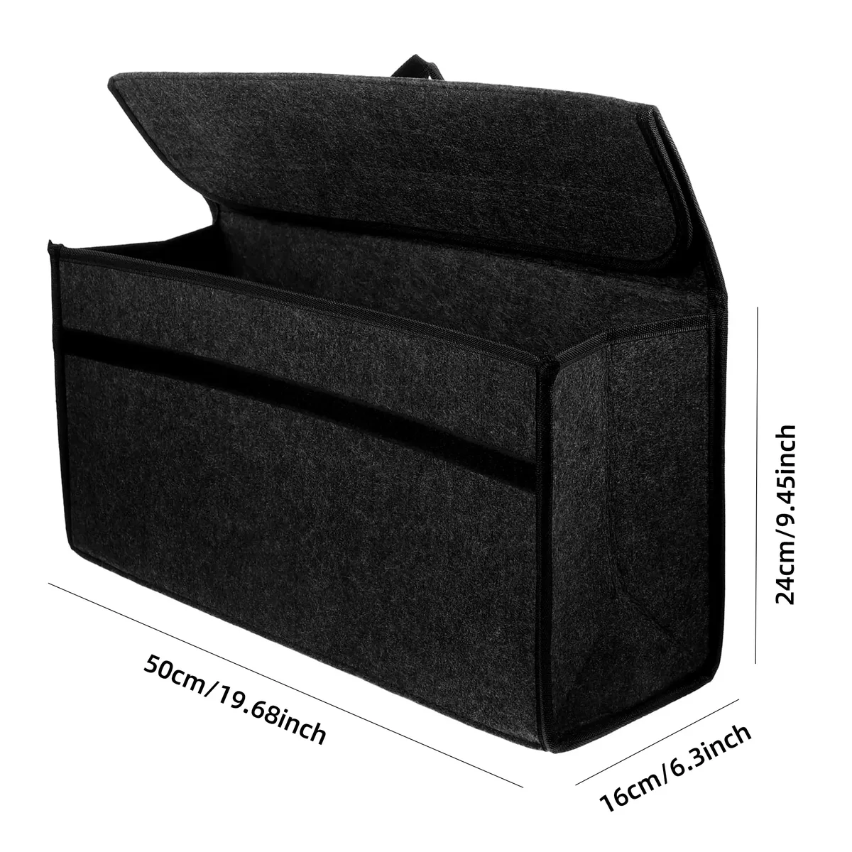 sac de rangement antidérapant pour coffre de voiture, grande boîte en feutre, accessoire