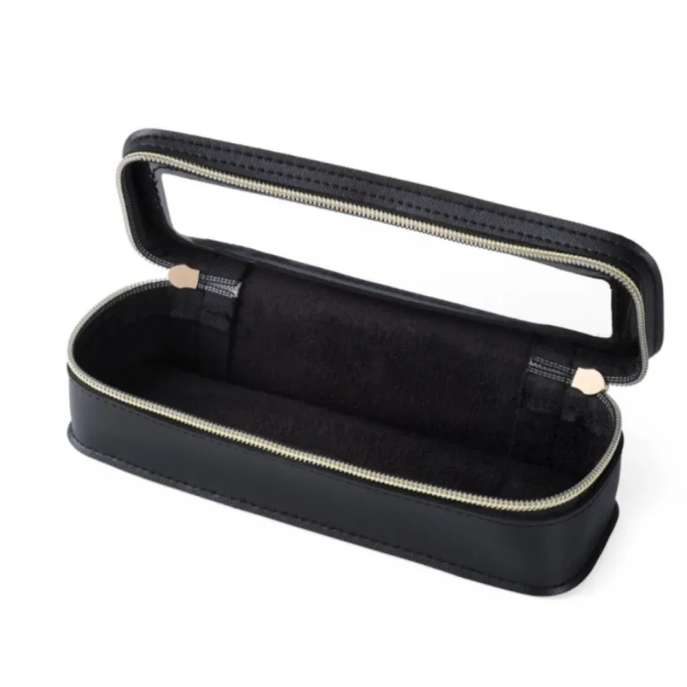 boîte à pinceaux de maquillage en cuir pu, sac à cosmétiques transparent et étanche, pochette de rangement à fermeture éclair de grande capacité, accessoires de voyage