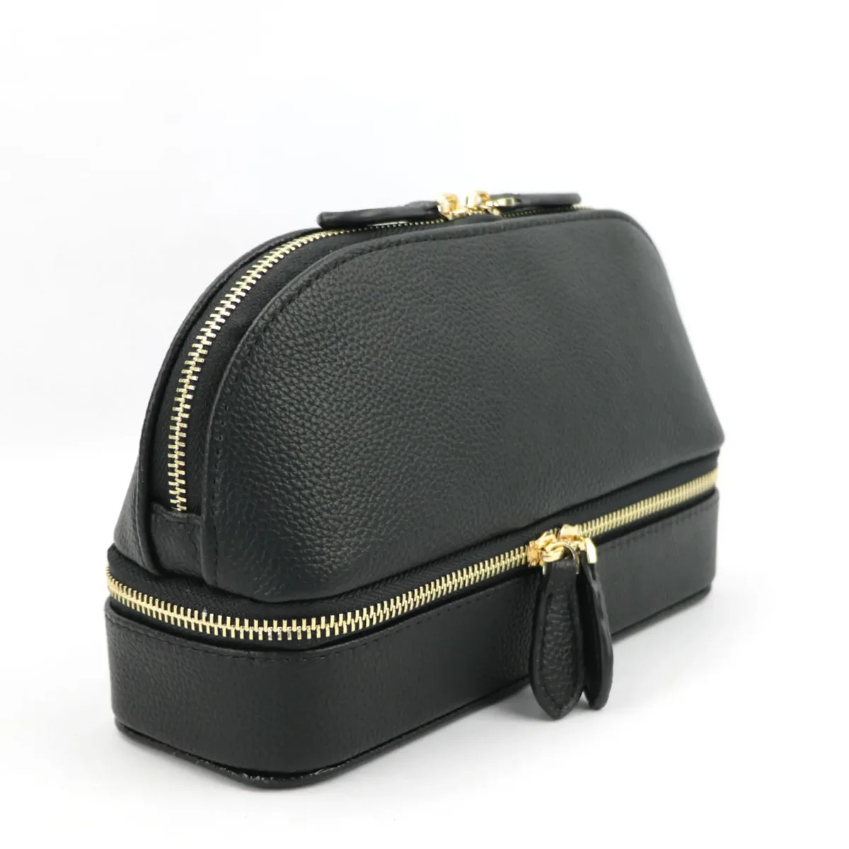 sac cosmétique en cuir de galets de chancelier personnalisé gratuit pour femmes, boîte de rangement de bijoux de boucle d'oreille, boîte à bijoux de voyage en cuir inforleather à fermeture éclair