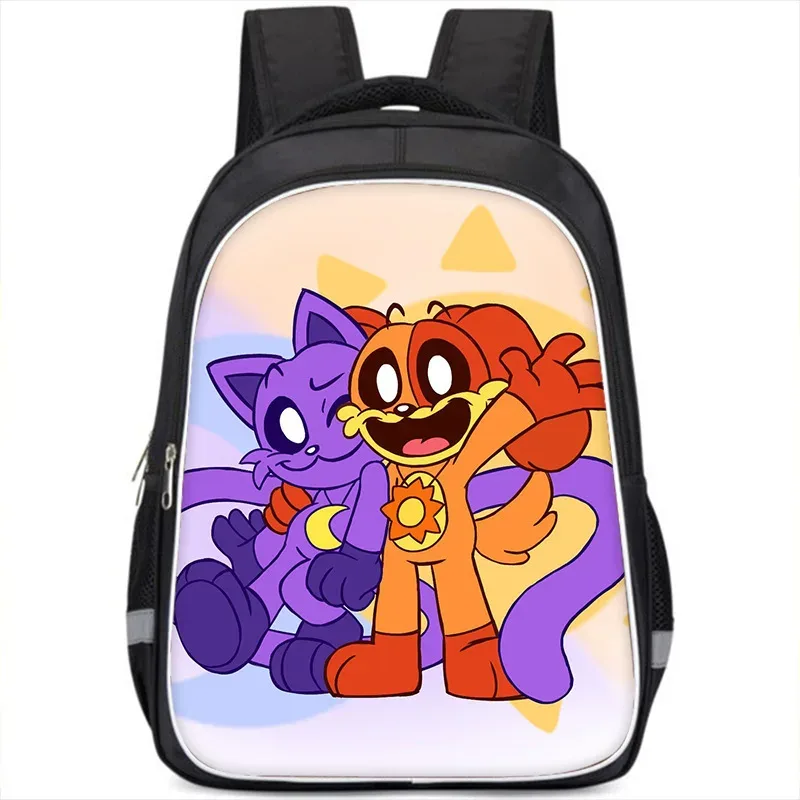 sac à dos smiling critters pour enfants, cartable double couche, cadeau d'anniversaire, sacs d'ordinateur pour étudiants