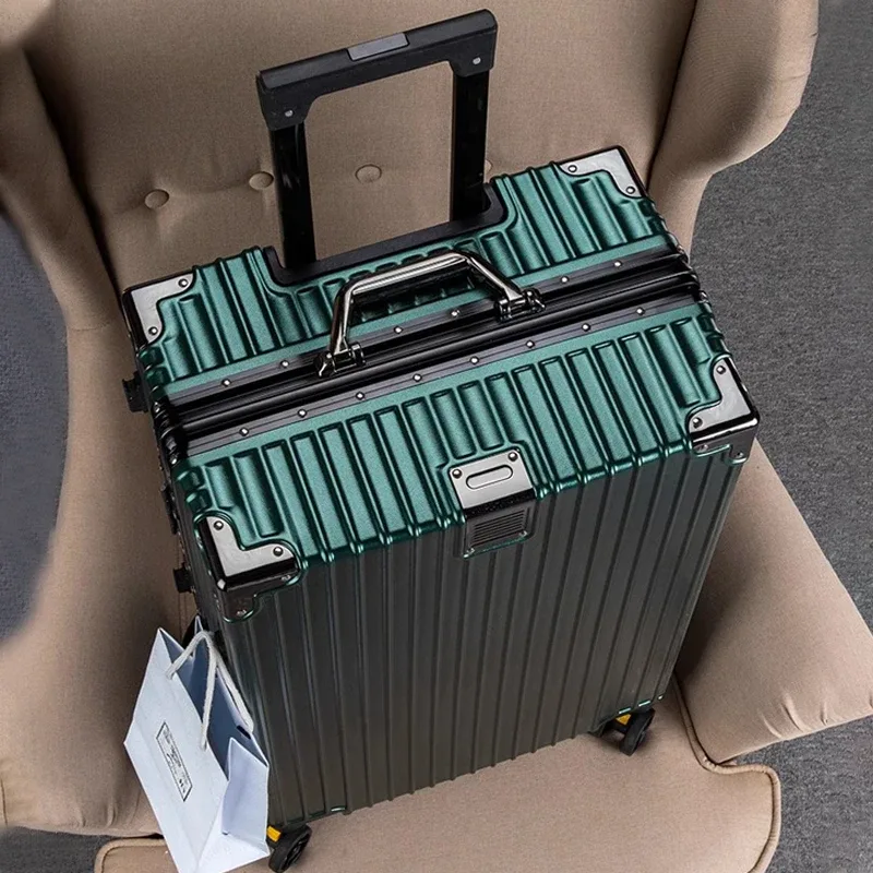 valise cadre en aluminium 20 pouces boîtier de chariot de transport roues universelles amovibles 22-30 pouces valises de voyage de grande capacité