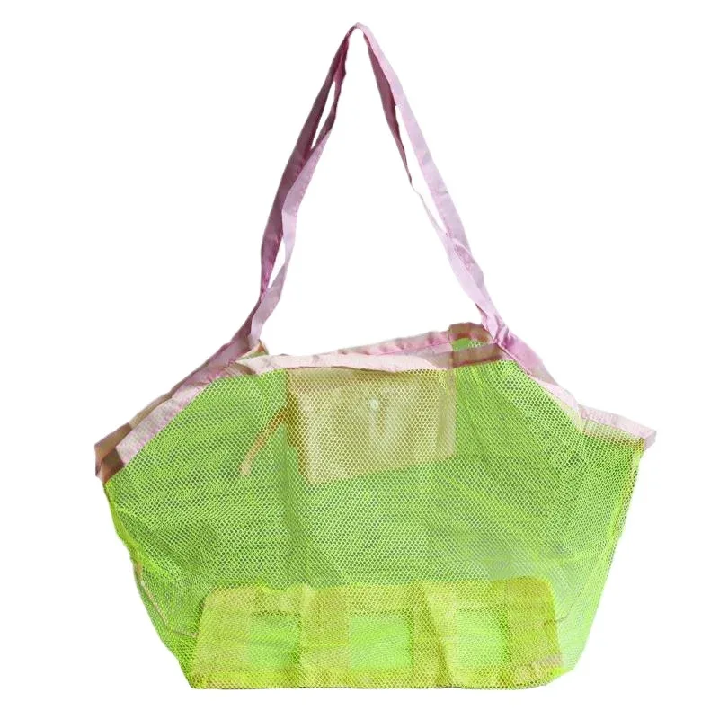sac de rangement pour jouets de plage pour enfants, sac de rangement pliable et portable en maille pour collecter les outils de fouille du sable, pour les vacances, 1 pièce