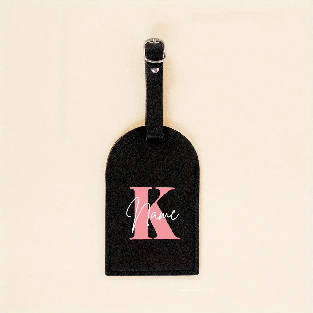 étiquette de bagage monogrammée pour valise, sac à main, étiquette de sac de voyage, étiquette avec initiales et nom, cadeau personnalisé