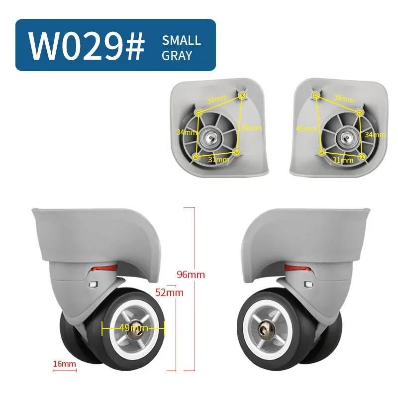 roues de remplacement pour bagages, valise sur roues de remplacement, accessoires pour bagages de 14 à 30 pouces, roues silencieuses pour roulettes à bagages