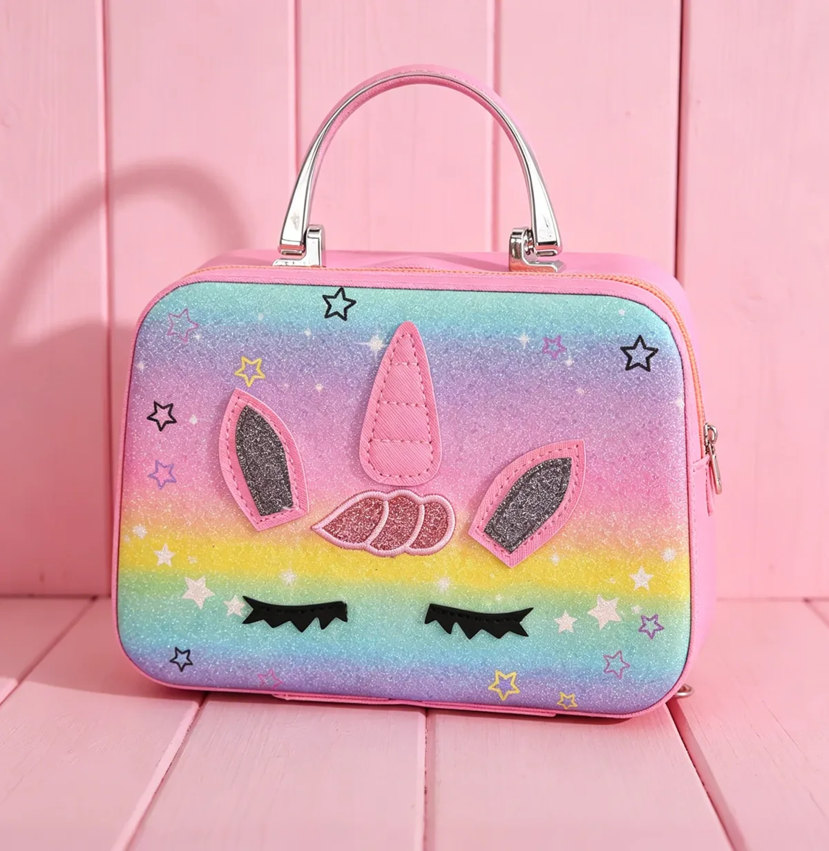 Pochette cosmétique à motif licorne tendance - Trousse de maquillage élégante pour organiser les essentiels de beauté