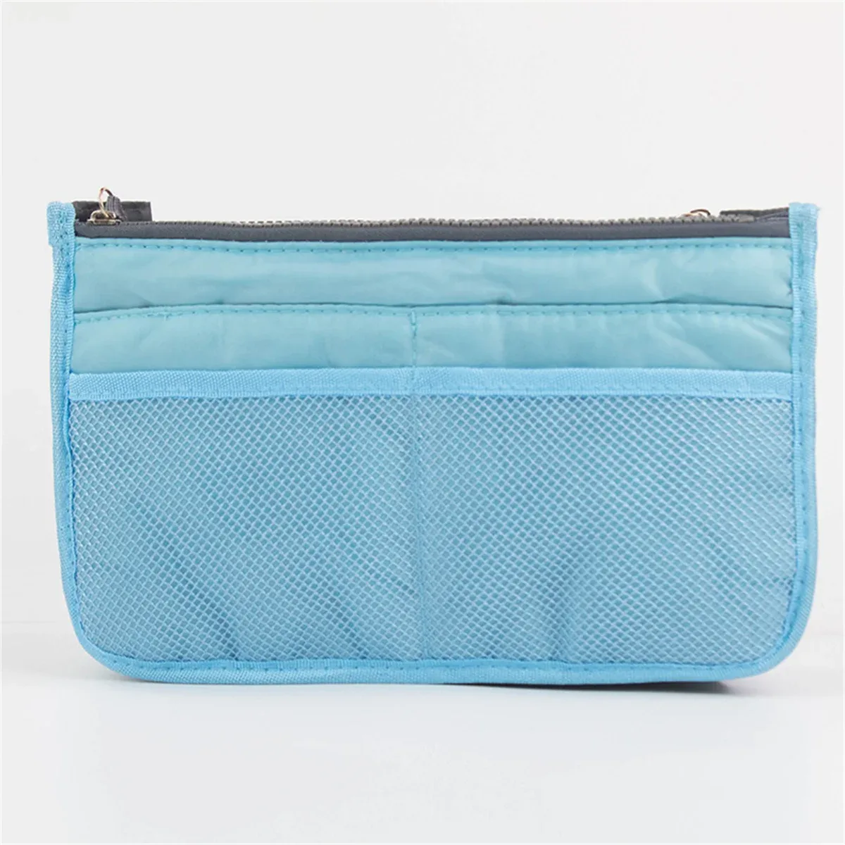 sac de maquillage multifonctionnel de grande capacité, sac de voyage portable à double fermeture éclair, sac de rangement pour articles de toilette, sac pour maman, sac cosmétique multi-poches