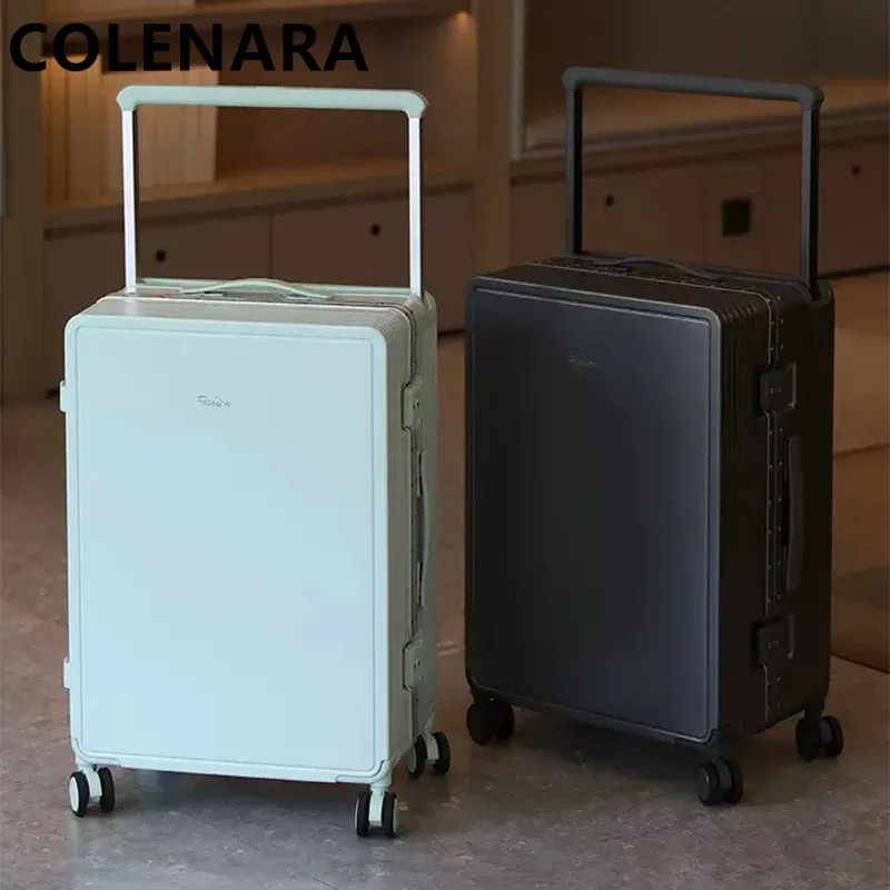 valise de cabine colenara avec compartiment large et roulettes universelles, 20 pouces, robuste, avec serrure à combinaison, pour homme et femme