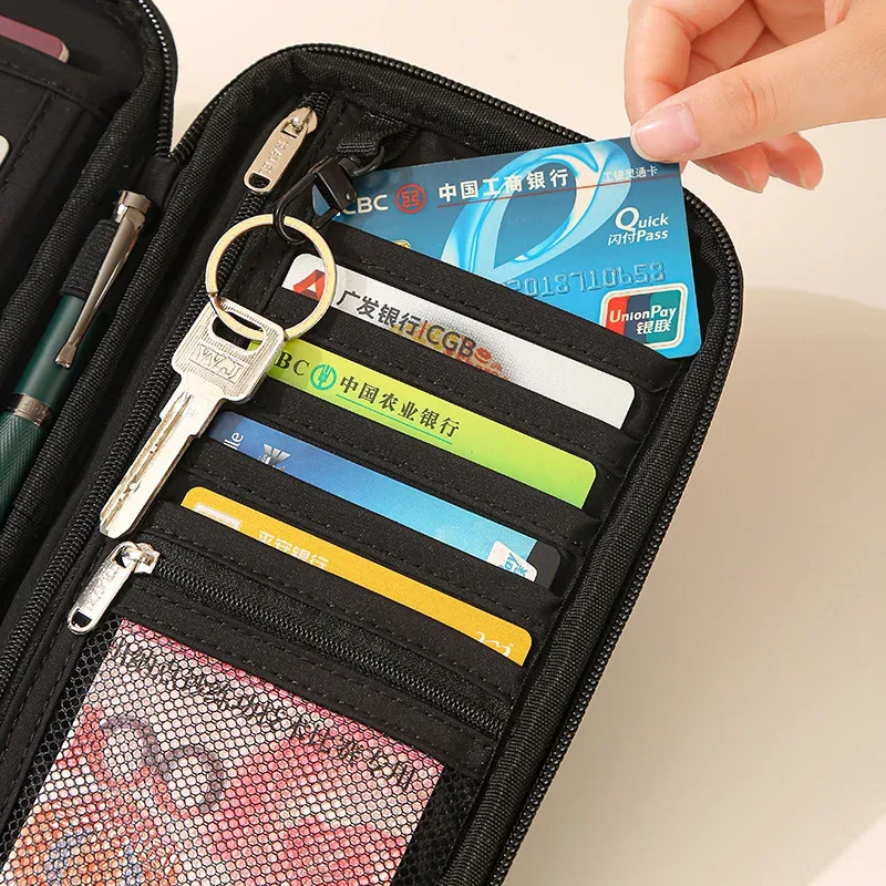 sac de rangement pour passeport et carte d'identité, pratique et multifonctionnel, grand sac de rangement anti-éclaboussures d'eau