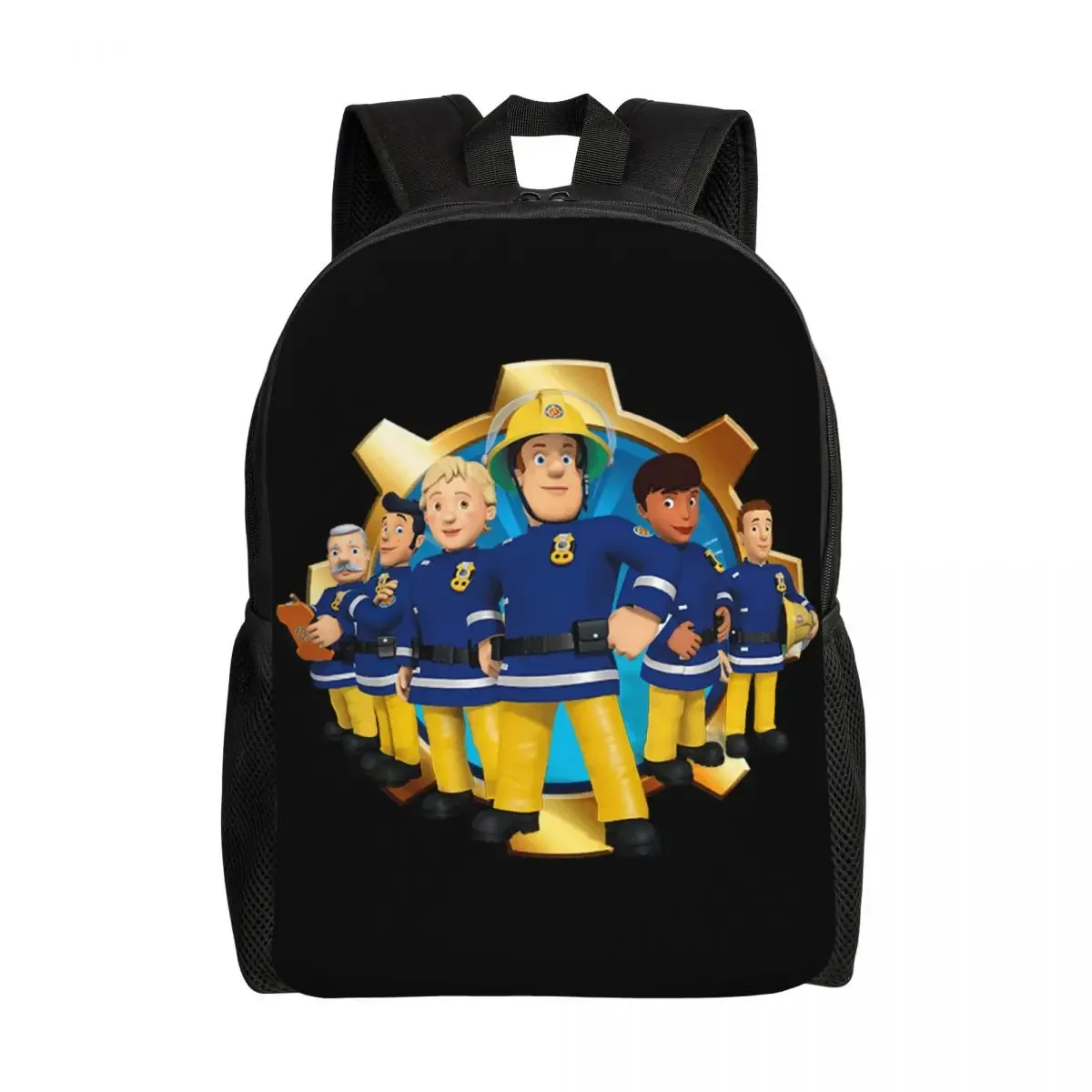sac à dos de voyage personnalisé sam le pompier pour hommes et femmes, cartable pour ordinateur portable d'école, sac à dos d'étudiant de dessin animé