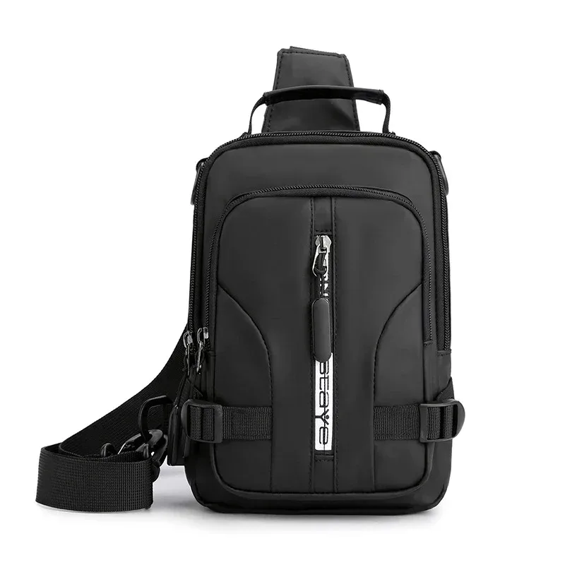 hommes mini sac à dos fronde bandoulière sac à bandoulière sac à dos avec port de chargement usb voyage nylon mâle côté messager poitrine sac pack