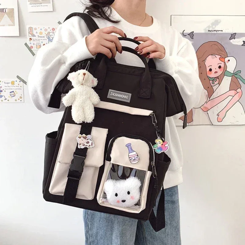 2026 sac à dos femmes couleur bonbon sacs à dos d'ordinateur portable mignon kawaii sacs de lycée pour adolescente japonais voyage camping sac à dos