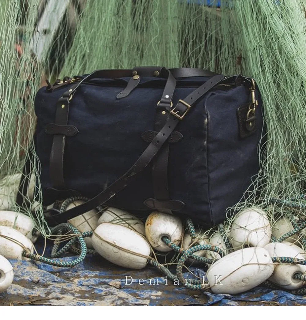brando-sac à main en toile étanche pour homme, sac de voyage, sac à main classique à fermeture éclair, haute qualité, poids lourd, avertissement à l'huile, ykk