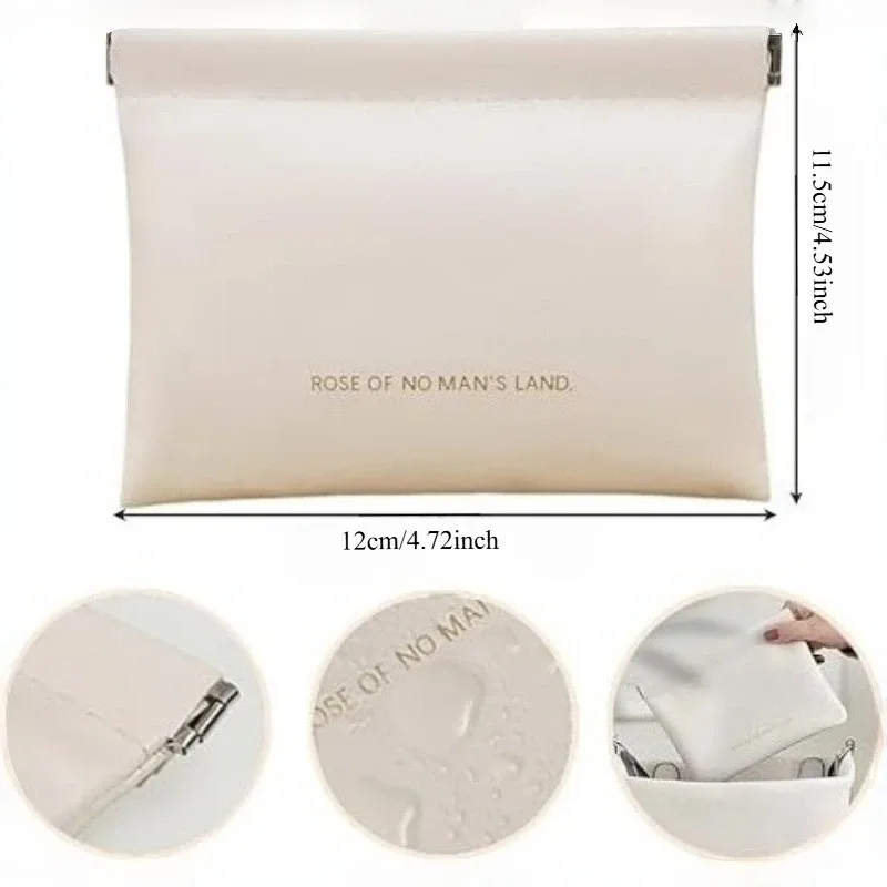 mini sac de rangement pour shrapnel, 1 pièce, fermeture automatique, sac de rangement, porte-monnaie, sac à cosmétiques, sac de voyage portable, cadeau pour fille