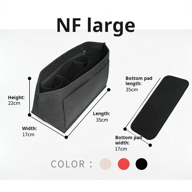 insert organisateur de sac à main pour sacs à main, organisateur de sac en feutre pour fourre-tout et sac à main, insert organisateur de sac fourre-tout, pour lv neverfull