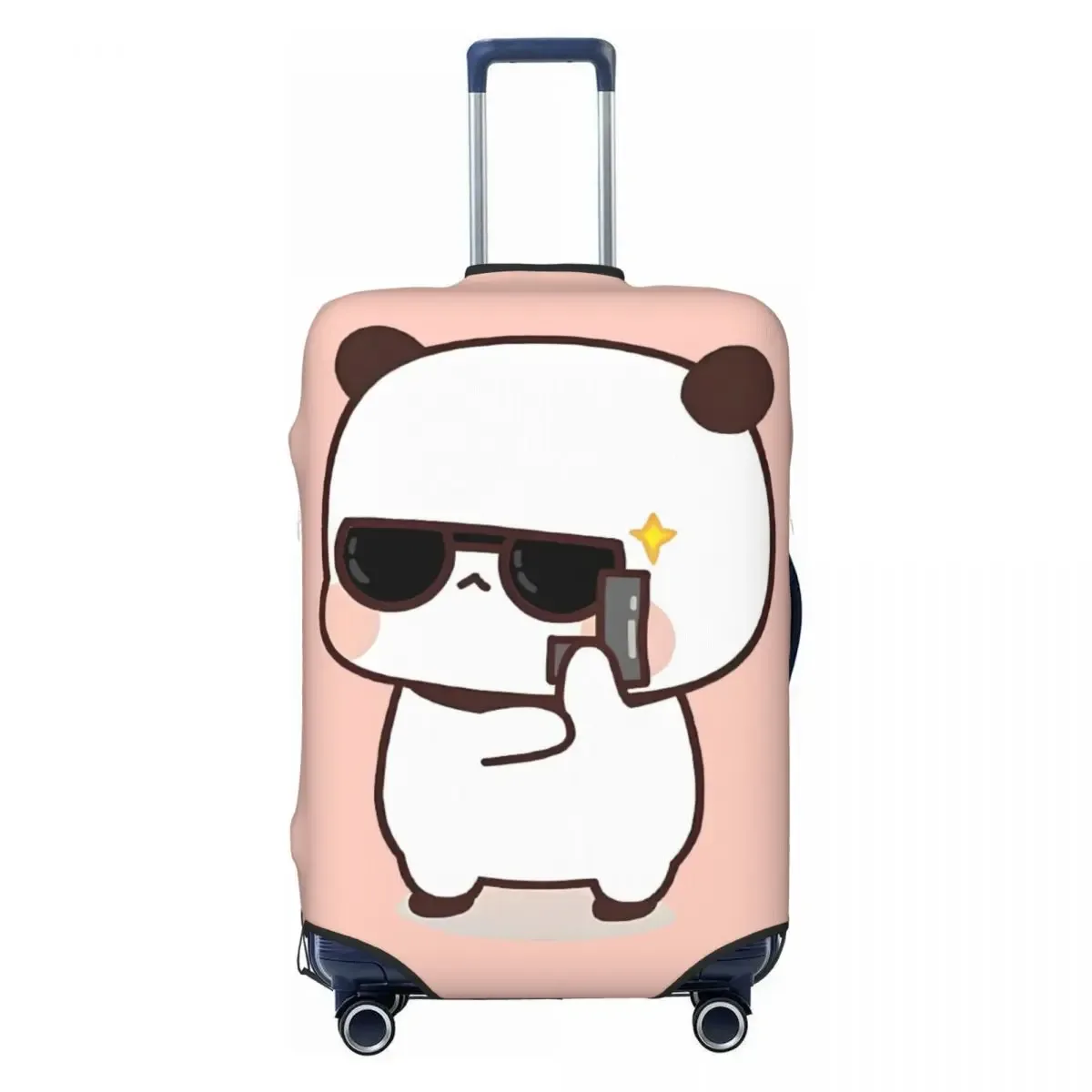 housse de valise peach and goma bubu dudu, motif ours mignon, pour voyage en avion, protection pratique pour bagages