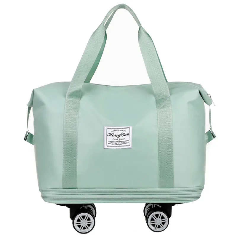 bagage extensible à roue universelle, sac de voyage léger de grande capacité avec rangement de séparation sèche et humide