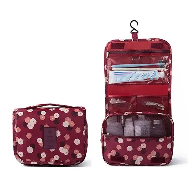sac de voyage multifonctionnel avec crochet, sac de rangement pour maquillage et cosmétiques, trousse de toilette étanche, organiseur de beauté, sac de rangement pour salle de bain pour femmes