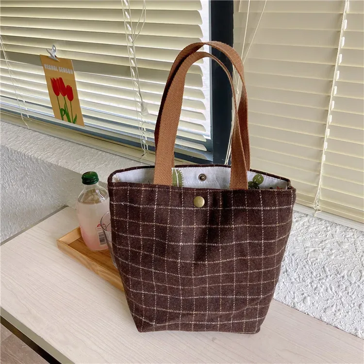 petit sac fourre-tout en velours côtelé de style coréen pour femmes et filles, mini sacs à main, sacs à lunch, shopping, grill, poudres à main, mignon