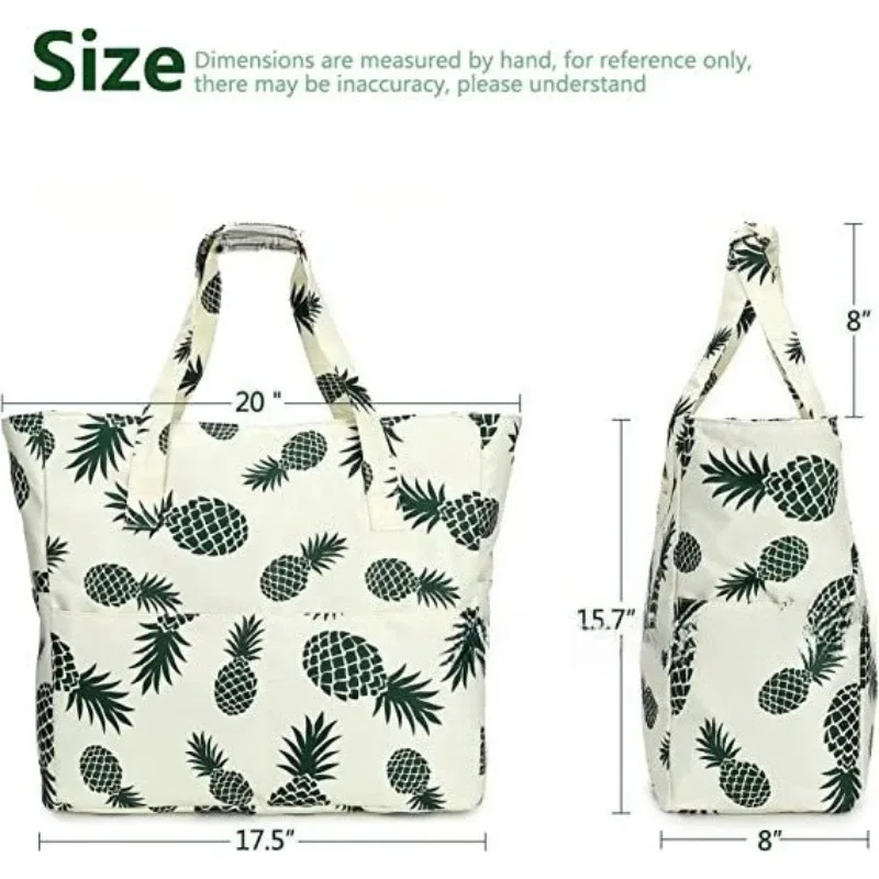 sac de plage grande capacité pour femmes, nouveau sac de voyage avec joli imprimé, organisateur portable à main pour les vacances