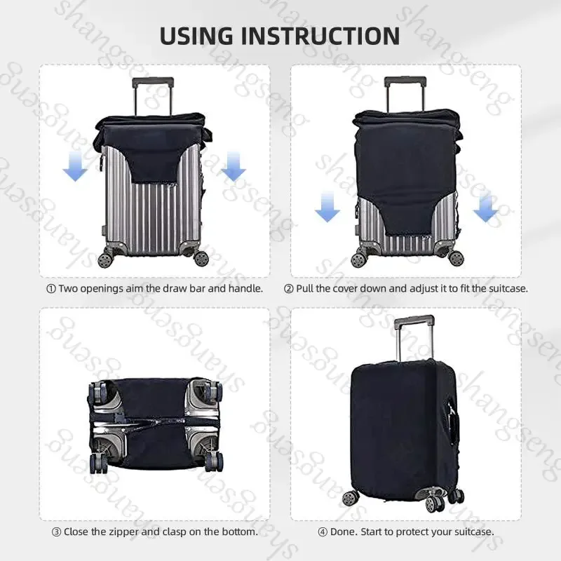 juste de protection artificiel astique pour bagages, avec fermeture éclair, pour valise de voyage