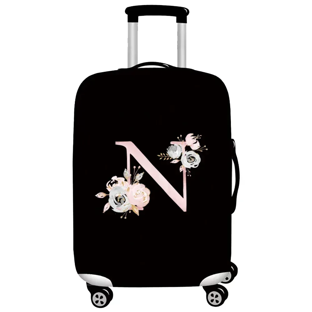 optics-juste de protection élastique pour bagages, housses de valise trempées, housse de chariot, accessoires de voyage, série pink flower, 18 "-32"