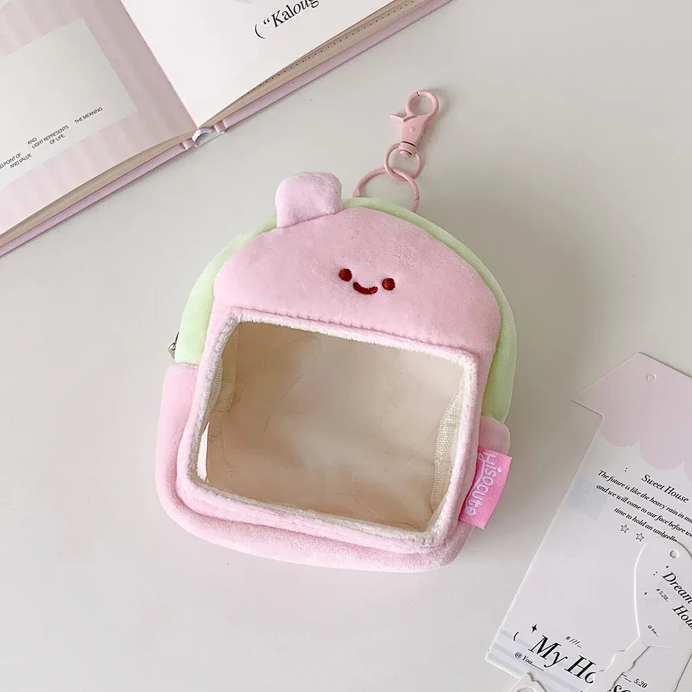 sac de rangement transparent pour poupées, modèle maison de dessin animé mignon, sac bandoulière tendance pour filles, accessoire de décoration, sac de présentation pour pendentifs, cadeaux