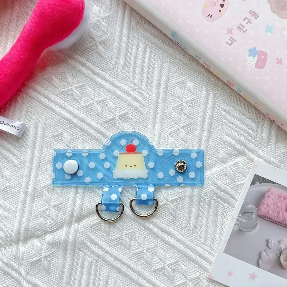 clip d'extension de sac en pvc de haute qualité, motif pois, transparent, avec double anneaux en d, support de breloque pour sac à dos