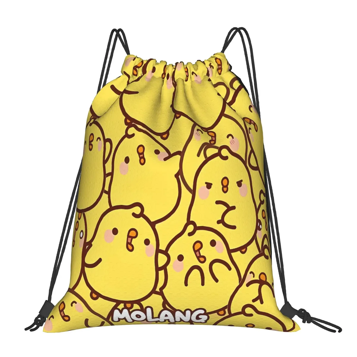 sac à cordon de serrage molang cartoon, sac à dos vintage résistant à l'eau, sac de sport pour femmes