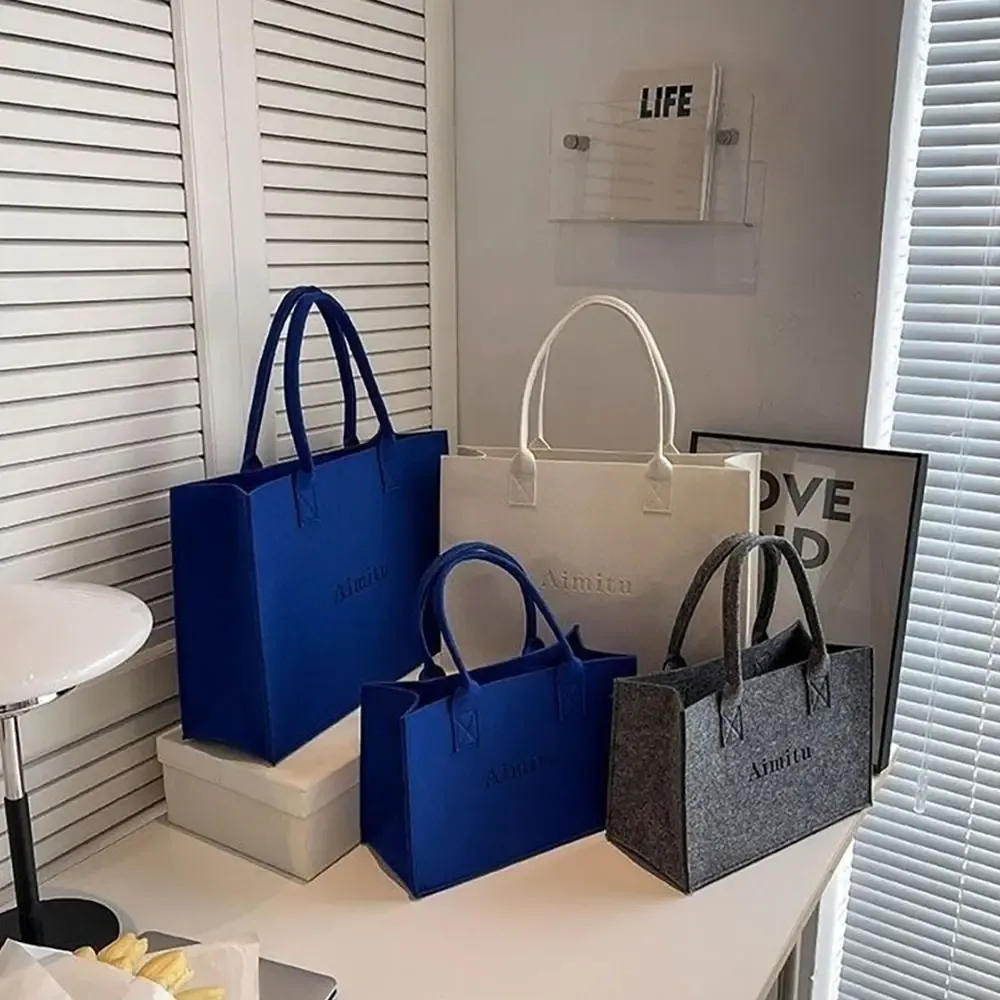sac messager coréen en feutre simple pour femme, sac à main monochrome, sac à bandoulière décontracté, grande capacité, mode de voyage, s, m, l