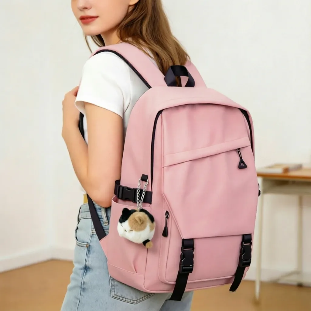porte-clés chat carré en peluche – charme de sac à dos doux et kawaii, adorable pendentif animal en peluche pour sacs, clés et décoration de chambre