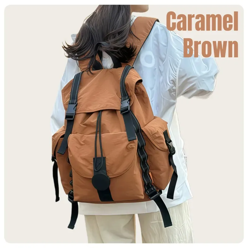 sac à dos de voyage et d'extérieur de style coréen, tendance, léger, grande capacité, en tissu hydrofuge, pour hommes et femmes