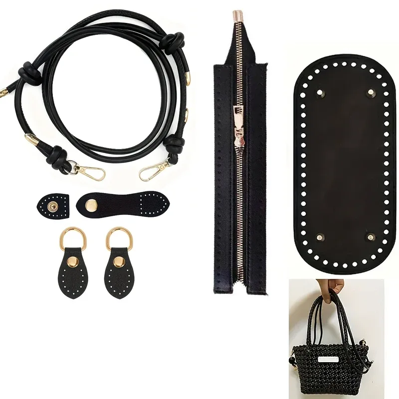 ensemble de fabrication de sacs au crochet en 7 étapes |     boucle réglable en pu, boucle de base et boucle en forme de gourde, sac à bandoulière élégant en similicuir, matériaux artisanaux faits main, faciles à réaliser, accessoires de sac diy, matériaux pour la fabrication de portefeuilles, fabrication de portefeuilles diy.
