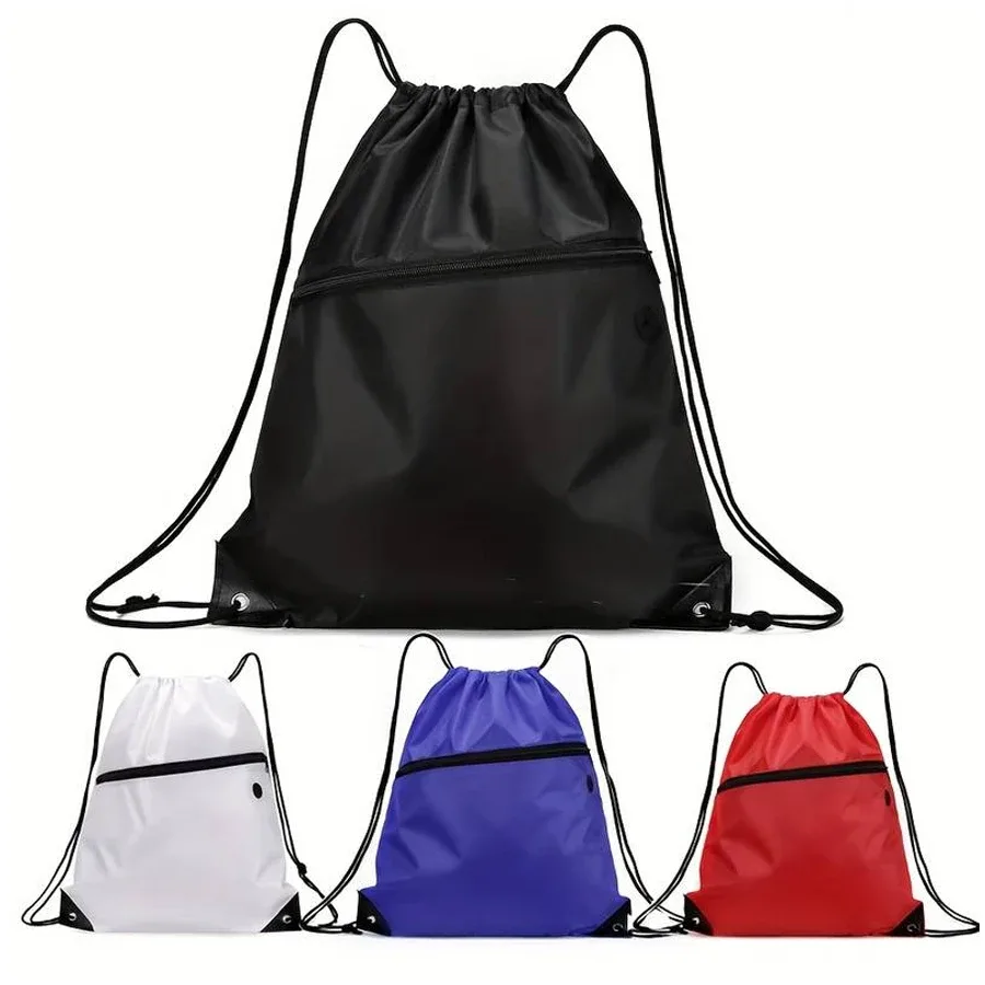 Sac à cordon de serrage 1 pièce, sac à dos à cordon de serrage de grande capacité, sac de voyage pour sports de plein air, trousse de toilette