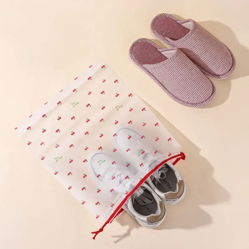 sac de rangement transparent imperméable à cordon en plastique pour cosmétiques, serviettes et chaussettes, idéal pour la salle de bain et la plage - lot de 10