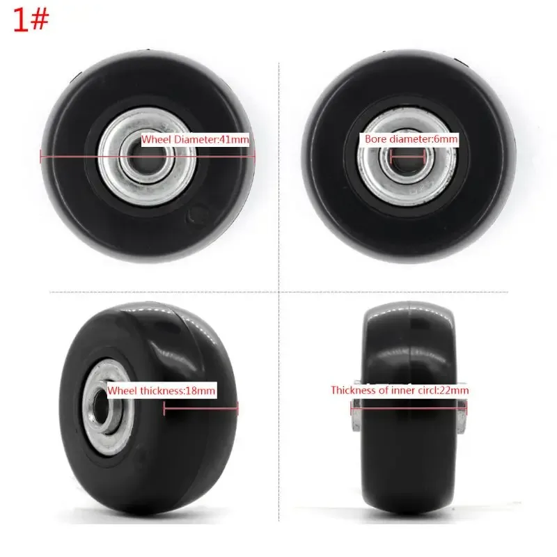 roulettes de remplacement en plastique pour valise rotative, 1 pièce