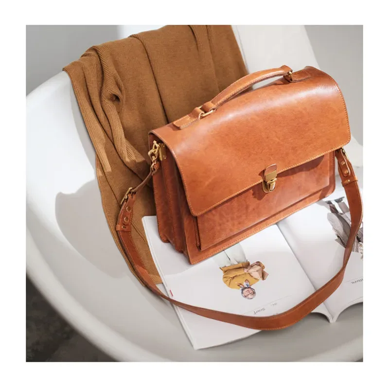 pndme – porte-documents de luxe en cuir véritable pour femmes, sac à main de travail de styliste, décontracté, avec serrure