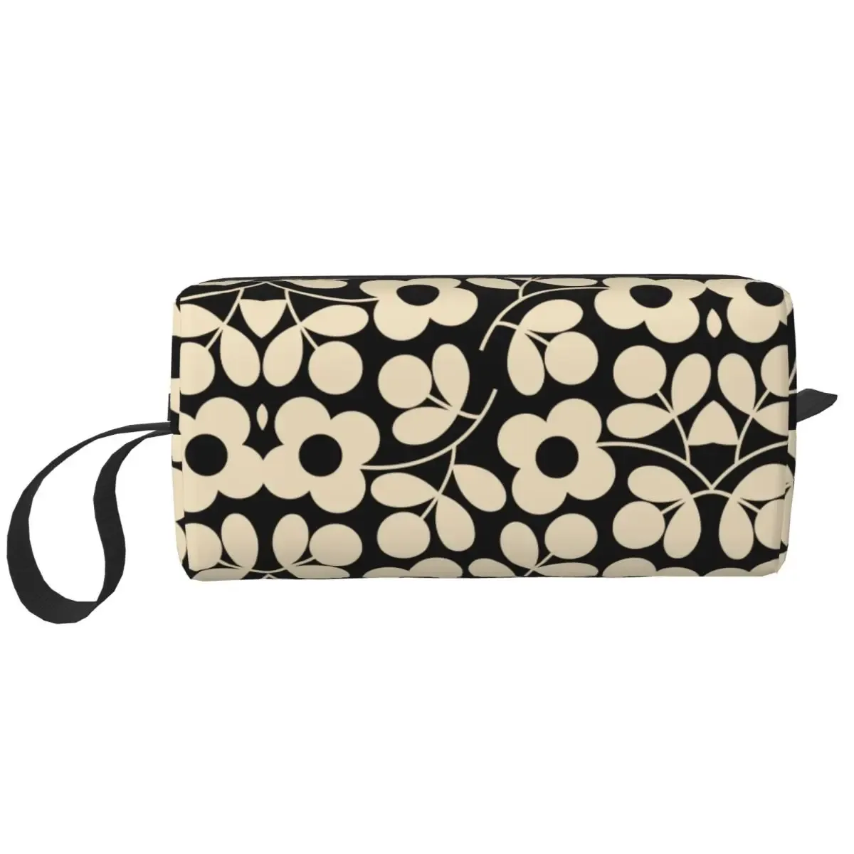 orla kiely-trousse de toilette de voyage à imprimé personnalisé de fleur d'émeraude, sacs de rangement de maquillage et de cosmétique pour femme, trousse de trousse dopp