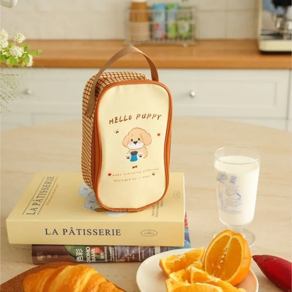 sac isotherme pour petit-déjeuner en tissu oxford, avec feuille d'aluminium épaissie, imprimé animal, sac fourre-tout thermique pour aliments, imprimé dessin animé, à porter à la main